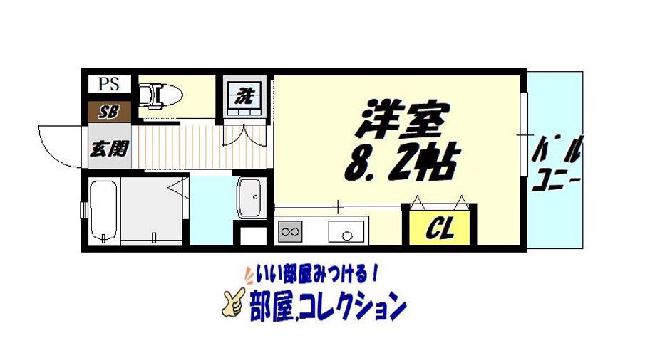 EL CEREZO(ワンルーム/4階)の間取り写真