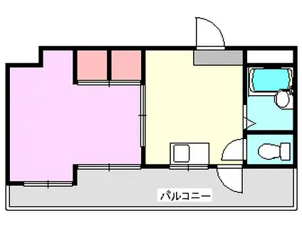 第1コーポ新松戸(1DK/4階)の間取り写真