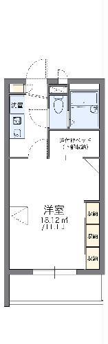 レオパレスアモーレ(1K/2階)の間取り写真
