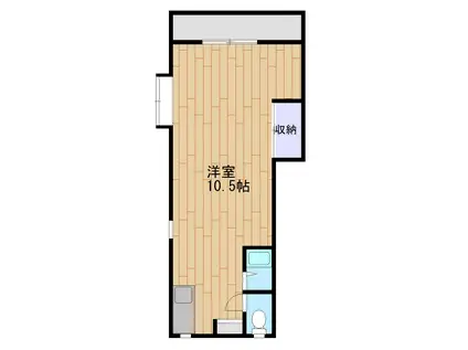 シティベール祇園(ワンルーム/1階)の間取り写真