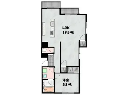 MAISON K(1LDK/2階)の間取り写真