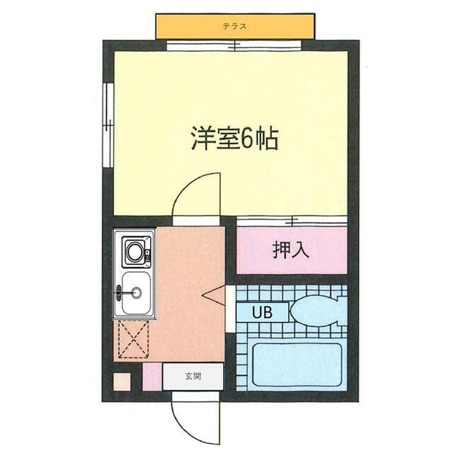 パーシー元町(1K/2階)の間取り写真