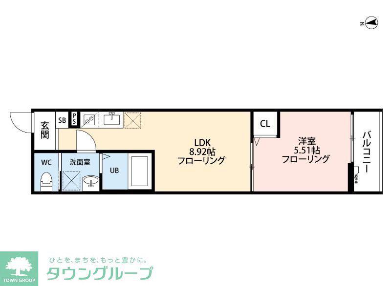 立川セイワレジデンスII(1LDK/2階)の間取り写真