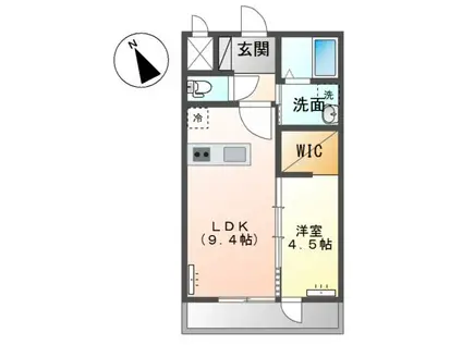 若木町アパート(1LDK/2階)の間取り写真