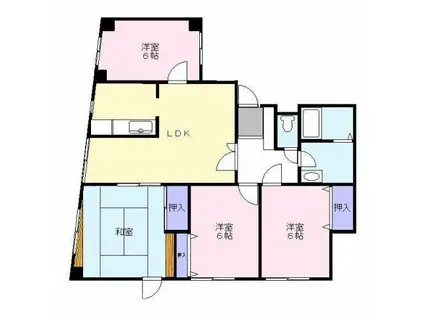 アーバンステージ豊橋(4LDK/5階)の間取り写真