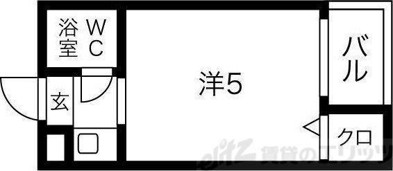 アパートメント東淀川II(1K/5階)の間取り写真