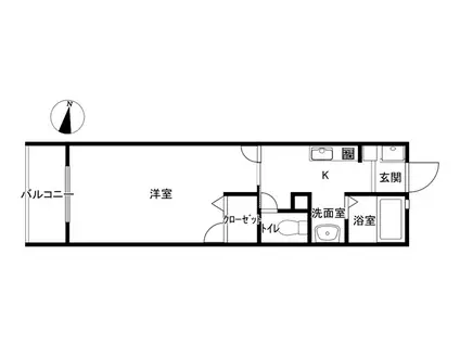 KANAZAWA杜の里GN-1(1K/5階)の間取り写真