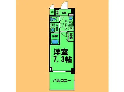 S-RESIDENCE志賀本通ノース(1K/7階)の間取り写真