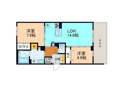 SH メゾン・ルレ(2LDK/1階)の間取り写真