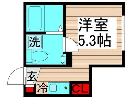 オアシス五反野(ワンルーム/4階)の間取り写真