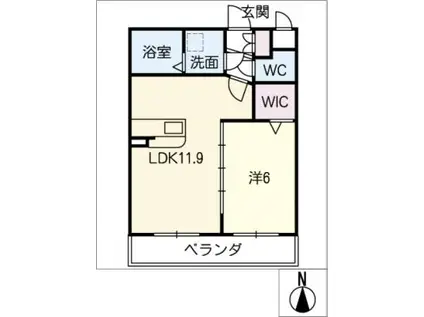 プリミエール中野(1LDK/3階)の間取り写真