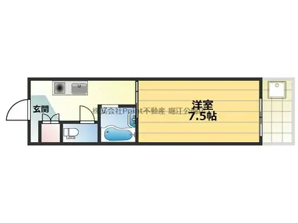 ティックランド南船場(1K/8階)の間取り写真