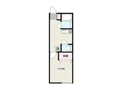 ウィング三軒茶屋(1K/1階)の間取り写真