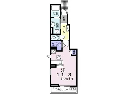 エム・トモコII(ワンルーム/1階)の間取り写真