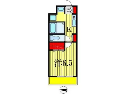 レジディア船橋II(1K/3階)の間取り写真