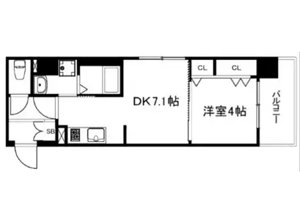 ベラジオ雅び京都西院II(1DK/2階)の間取り写真