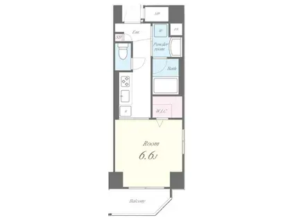 MAISON DE QUALITE(1K/2階)の間取り写真