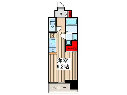 ルミエール浦和仲町(ワンルーム/2階)の間取り写真