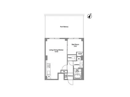 BPRレジデンス練馬富士見台(1LDK/3階)の間取り写真