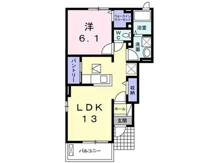 モントレゾール(1LDK/1階)の間取り写真