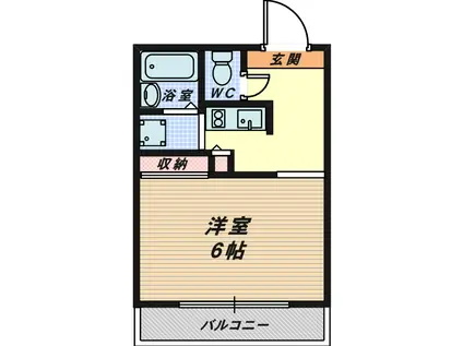 GROWING(1K/3階)の間取り写真