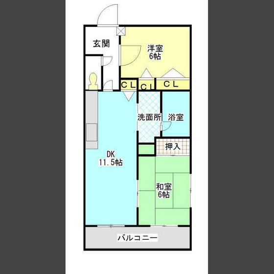 FURUTAビル(2LDK/4階)の間取り写真