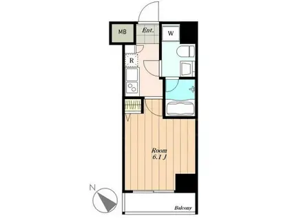 コンシェリア日本橋(1K/3階)の間取り写真