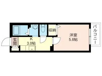 アネックス大津(1K/2階)の間取り写真