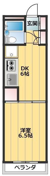 BUILD.N2(1DK/4階)の間取り写真