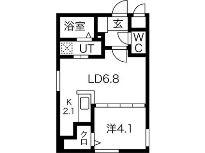 RELATE菊水(1LDK/3階)の間取り写真