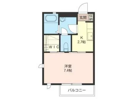 コットンハウス(1K/1階)の間取り写真