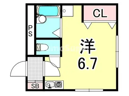 サニーコート高橋(ワンルーム/3階)の間取り写真