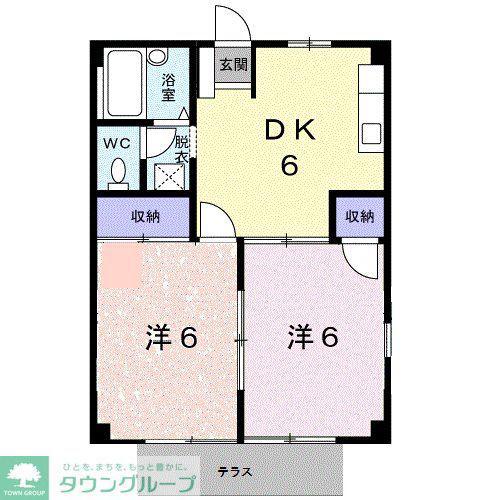 シティハイツ千種II(2DK/1階)の間取り写真