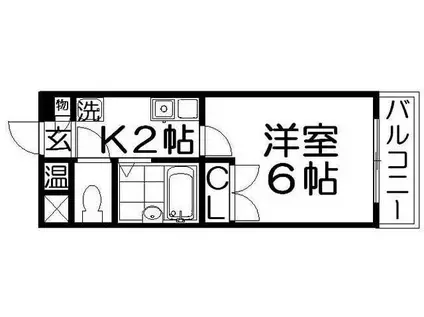 ネオコーポ香里園(1K/3階)の間取り写真