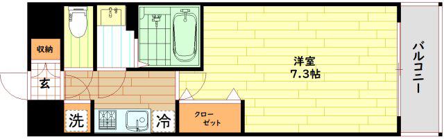 セレニテ京橋クレア(1K/9階)の間取り写真