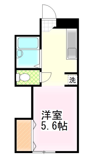 モンシャトーフジ(1K/1階)の間取り写真