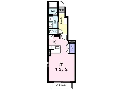 ラスタープレイス(1K/1階)の間取り写真