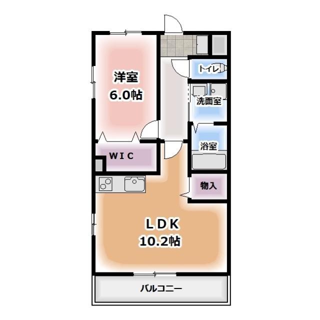 グローバル ガーデン(1LDK/2階)の間取り写真