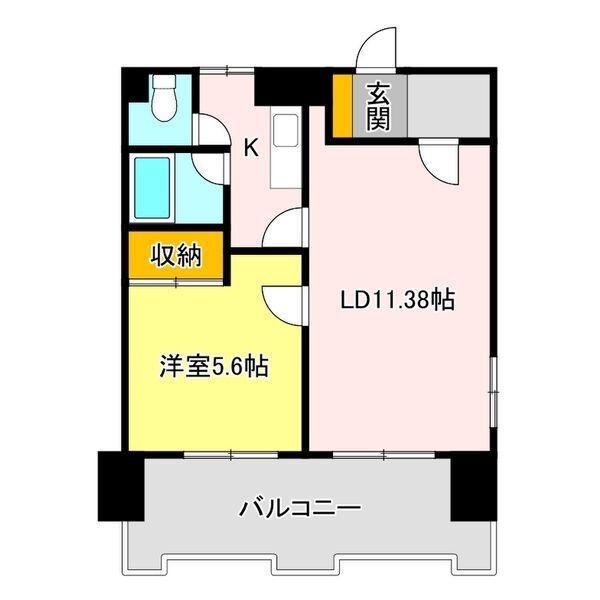 CITY M-56(1LDK/9階)の間取り写真