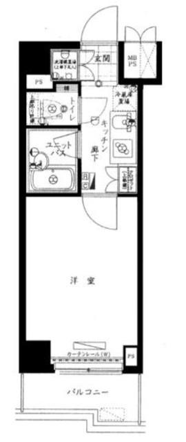 ルーブル都立家政弐番館(1K/3階)の間取り写真
