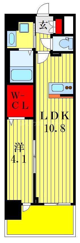 DEARESTIII(1LDK/8階)の間取り写真