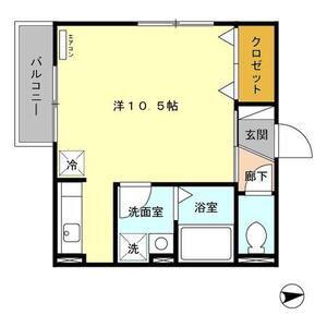 サン・ミッシェル(ワンルーム/2階)の間取り写真