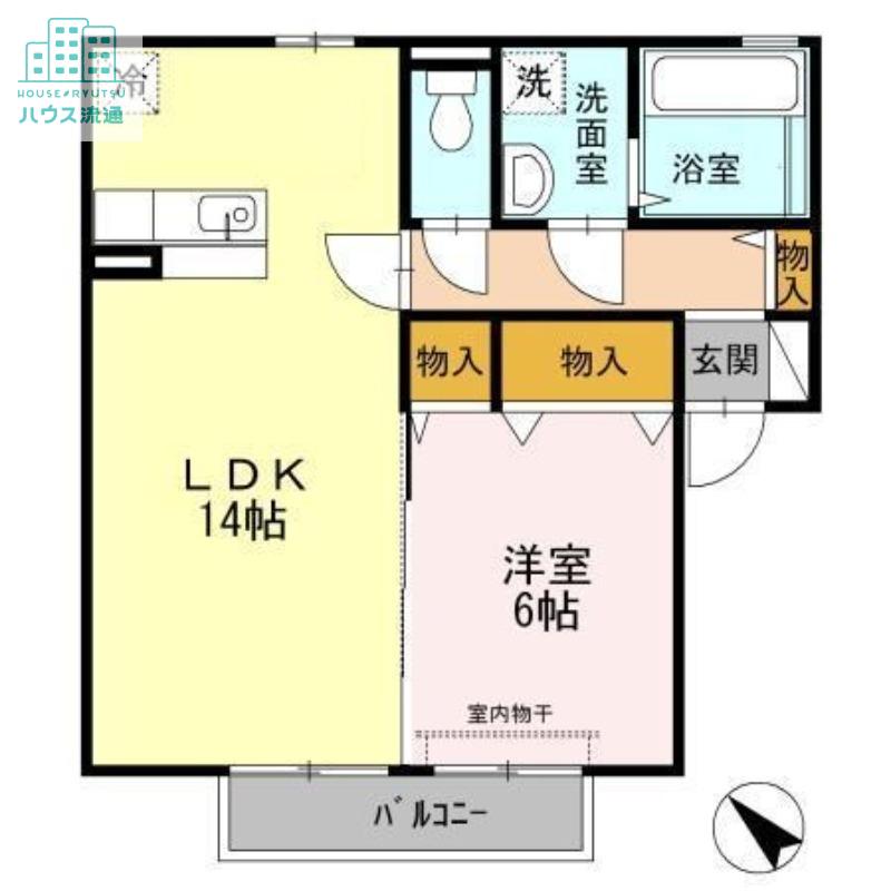 スカイコート大村 II(1LDK/2階)の間取り写真