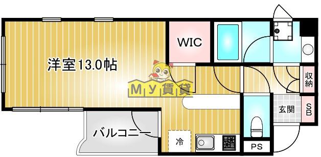 セレス大須(ワンルーム/6階)の間取り写真