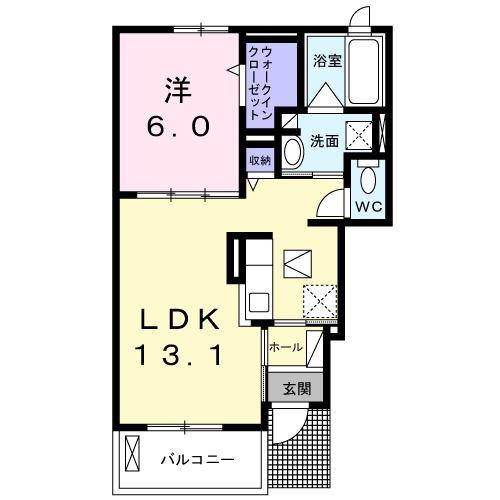 JR東海道本線 新居町駅 徒歩13分 2階建 築4年(1LDK/1階)の間取り写真