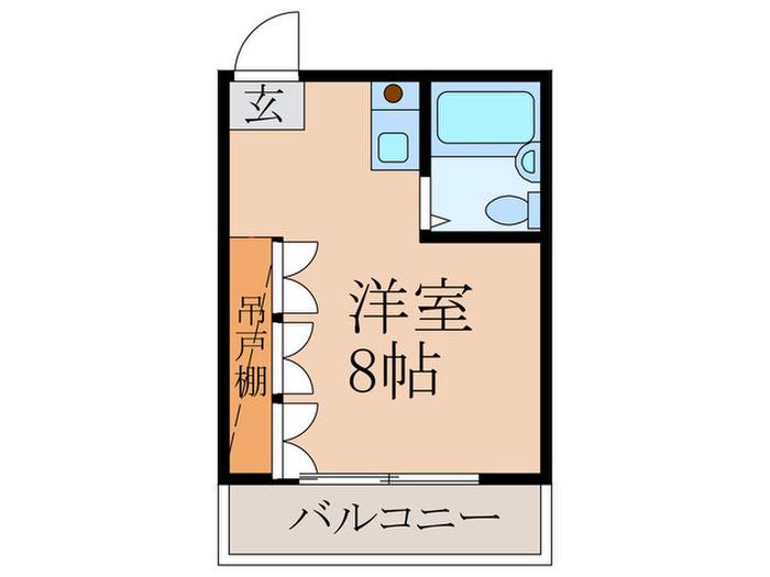 ファーランジュ武蔵関(ワンルーム/4階)の間取り写真