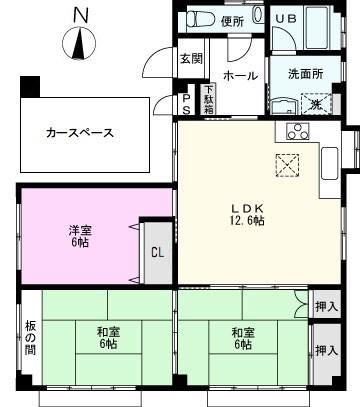 東武伊勢崎線 新田駅(埼玉) 徒歩4分 3階建 築31年(3LDK/1階)の間取り写真