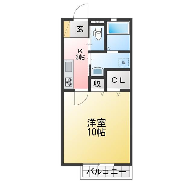 スエヒロ五番館(1K/1階)の間取り写真