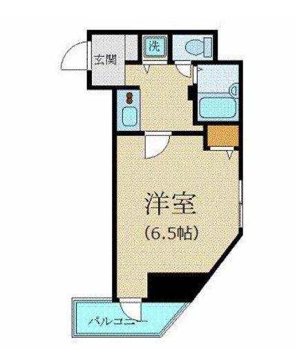 カスタリア新宿(1K/13階)の間取り写真