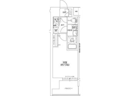 LOUIS RESIDENCE 天王寺北(1K/11階)の間取り写真
